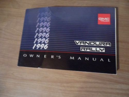 1996 gmc vandura rally factory owners manual glove box book