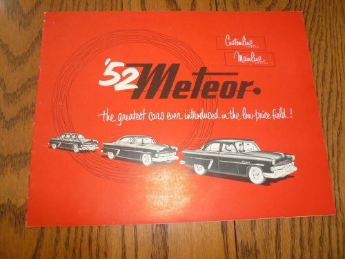 1952 mercury meteor sales brochure - vintage - customline &amp; mainline series