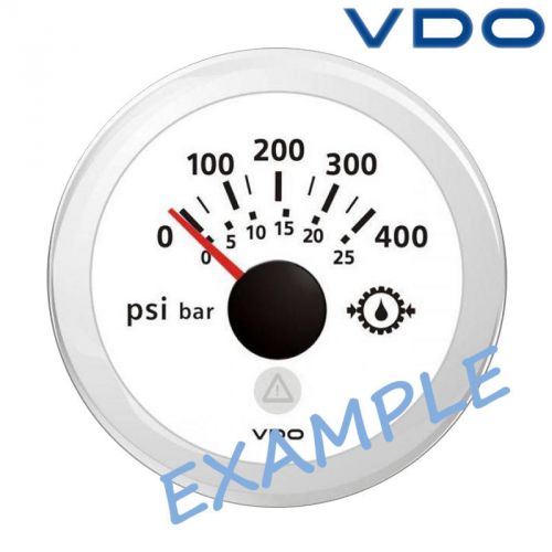 Vdo viewline transmission oil pressure gauge 52mm 2&#034; 400 psi black a2c59510337