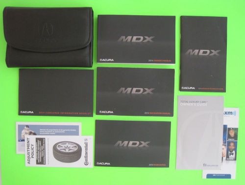 2014 acura rdx factory owner&#039;s manual set w/ nav &amp; case *oem*