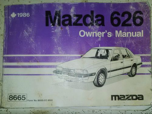 1986 mazda 626 owners manual