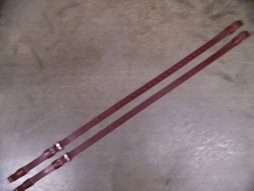 Leather luggage straps for luggage rack/carrier~~2 strap set~burgundy~ss buckle