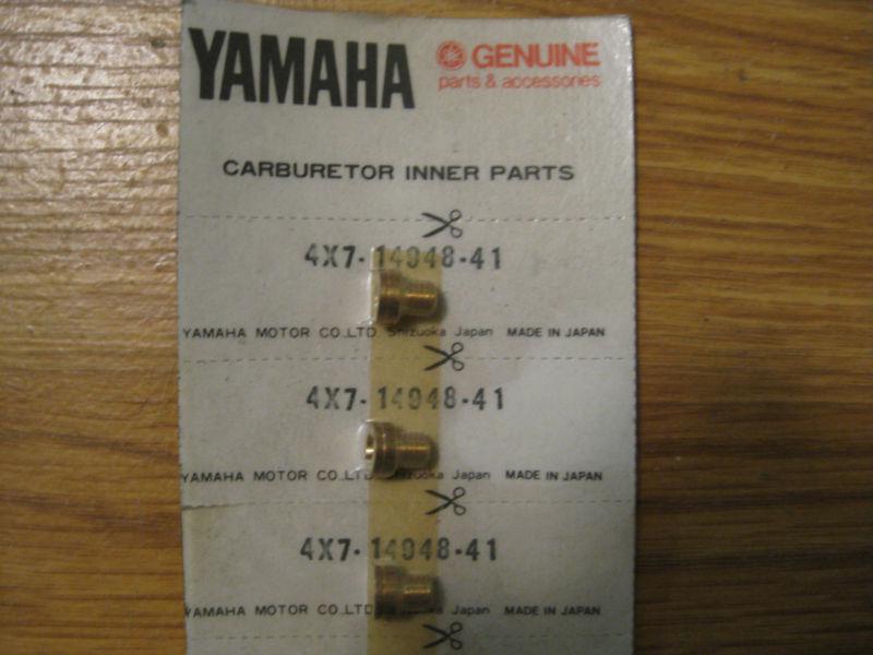 3 nos obsolete vintage yamaha motorcycle carb jets ~ part # 4x7-14948-41-00