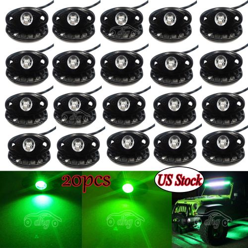20pcs 9w green cree led rock light car trail rig boat deck light for offroad 4x4