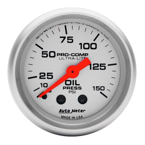 Autometer 4323 ultra-lite mechanical oil pressure gauge 2 1/16&#034; 0-150 psi