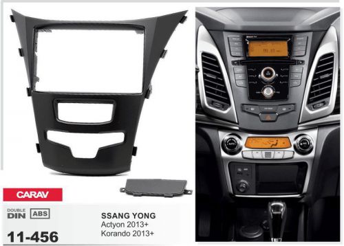 Carav 11-456 2din car radio dash kit panel for ssang yong actyon, korando 2013+