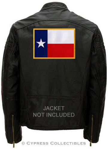 Texas biker vest patch - extra large state flag lone star embroidered iron-on