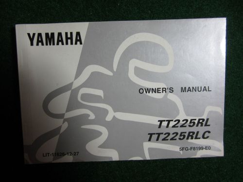 2003 yamaha tt225rl tt225rlc owner operator manual wiring tt 225 rl rlc owners