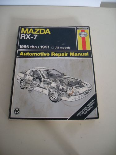 Haynes  repair manual  mazda rx-7 1986-1991   # 61036