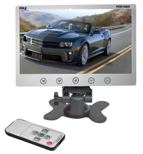 Pyle phr108w 10.2&#039;&#039;tft/lcd headrest monitor w/headrest w/rca connectors (white)