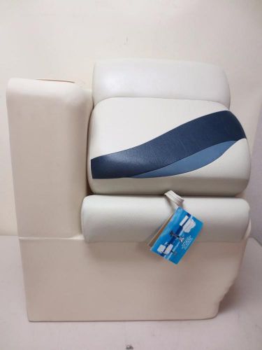 Wise pontoon boat lean back recliner left arm platinum/navy/blue bm13006l-986