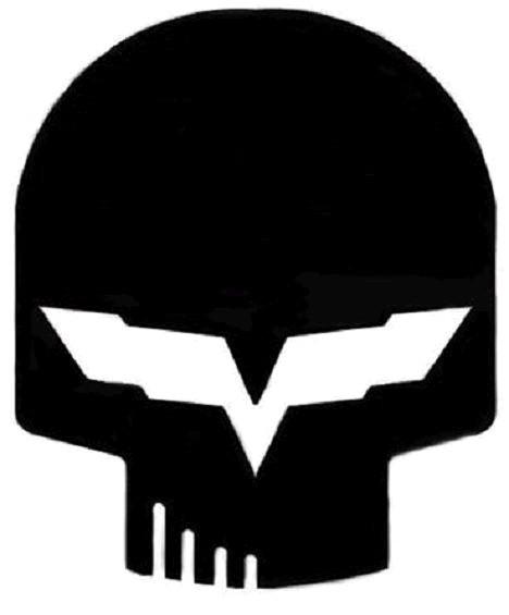 Corvette punisher skull window decal sticker