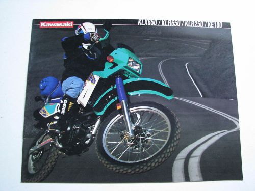 Original 1994 kawasaki dealer sales brochure enduro klx650 klr650 klr250 ke100