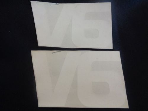 V6 decal pair ( 2 ) white 5&#034; x 2 7/8&#034; marine boat