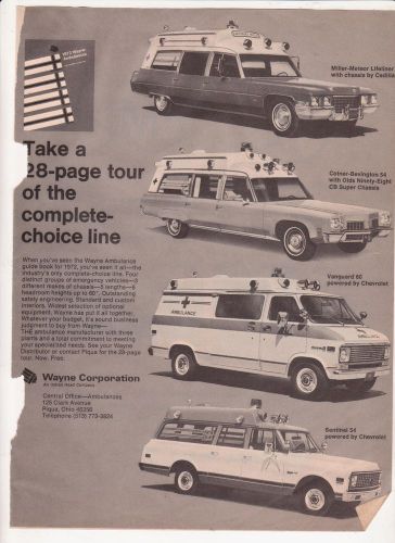 Original advertisement 1971 ambulances &amp; rescue trucks from fire magazine