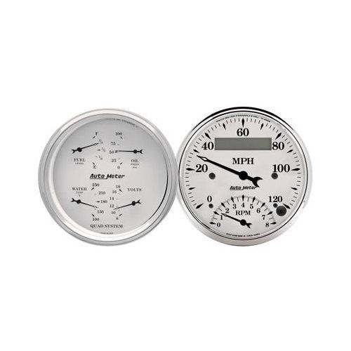 Autometer 1620 gauge kit speedometer tachometer fuel level water temp volt oil