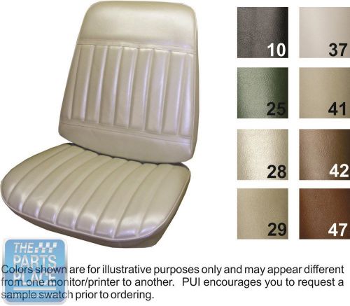 1971-72 skylark / 350 / gs pearl front bucket seat covers &amp; conv rear - pui