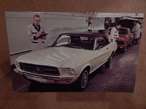 Nos mustang original ford issue unused photo postcard 1967 convertible 67