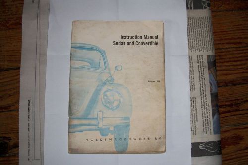 Vw instruction manual sedan and 1646convertible august
