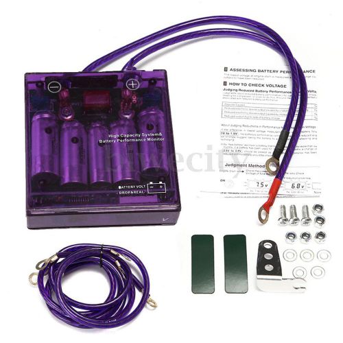 Purple universal car auto fuel saver voltage stabilizer regulator saver power