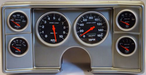 82-88 chevy g body silver dash carrier w/ auto meter sport comp electric gauges