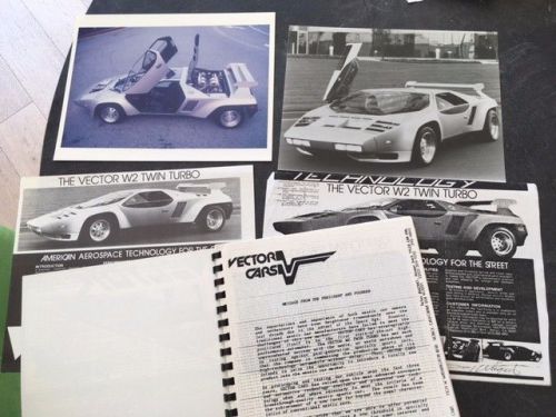 Vector w2 twin turbo rare catalogue and rare photos