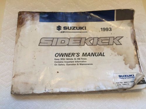 1993 suzuki sidekick owners manual oem complete all there free shipping lower 48