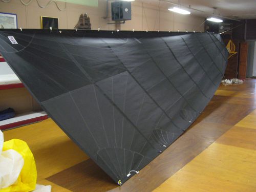 31' x 9'3" square top mainsail all black triradial w/ robishaud battens