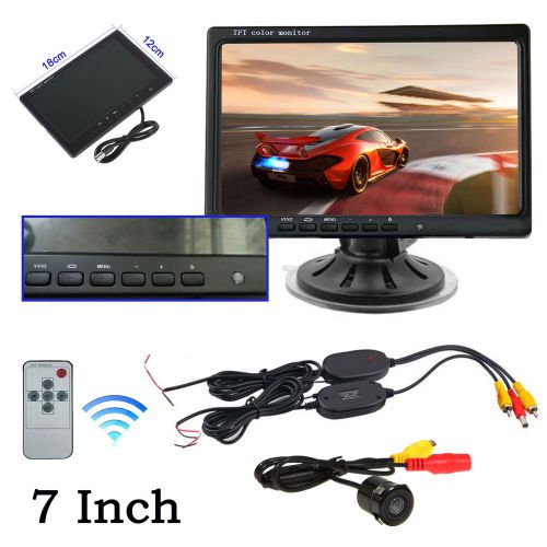 Hd 800 x 480 7 inch tft-lcd car rear view monitor+ wireless car backup camera