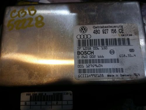 Audi audi a6 chassis brain box transmission; (2.8l, engine id aha, under rh pa
