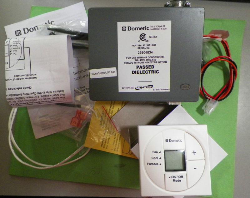 *new* dometic 3313189.000 single zone lcd thermostat & control kit white 