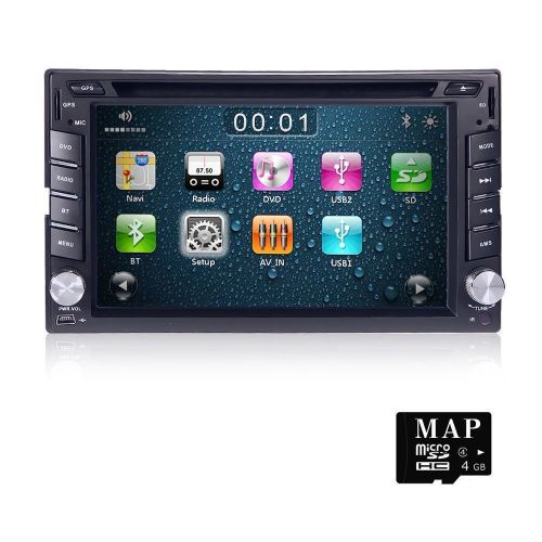Double 2 din navigation gps car dvd player stereo radio ipod camera usb/sd/bt