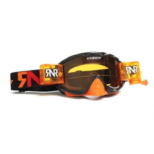 Rip n roll hybrid fully loaded goggles motocross mx enduro rnr new black/orange