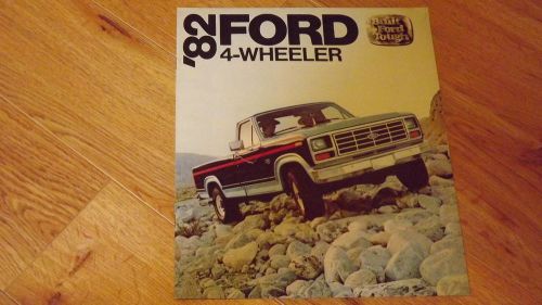 1982 ford 4- wheeler pickup original dealership sales brochure