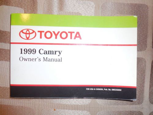 1999 toyota camry oem owner&#039;s manual for usa &amp; canada