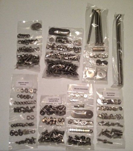 1947-1950 chevrolet truck complete bed bolt kit, polished stainless