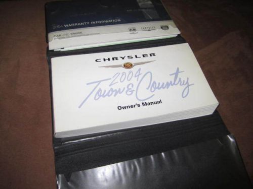 2004 chrysler town &amp; country van owners manual w/case 04 free shipping