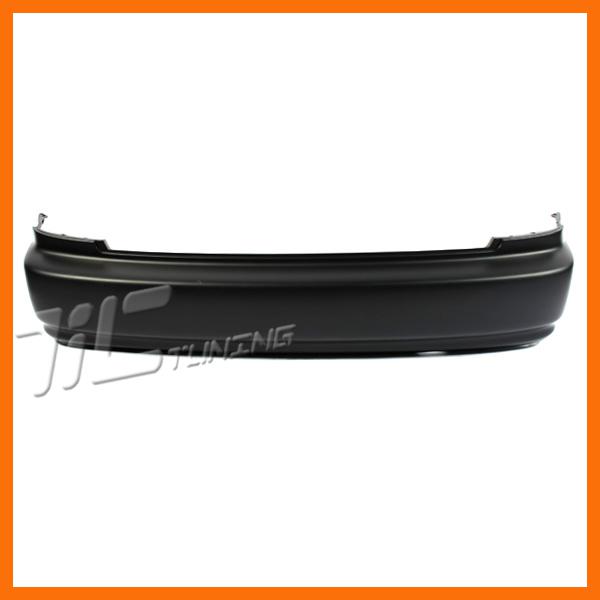 96-00 honda civic rear bumper facial cover rawte black plastic 3dr hb
