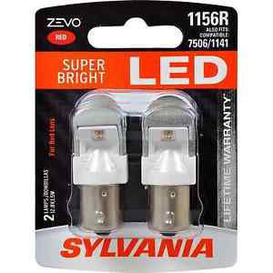 Sylvania zevo 1156 red led bulb, (contains 2 bulbs)