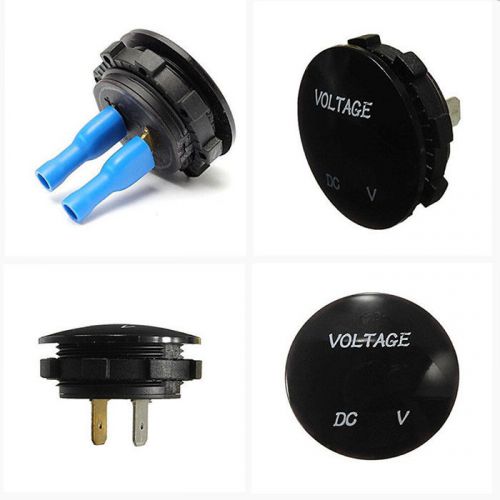 Dc12v waterproof car boat mini voltage meter white led digital display voltmeter