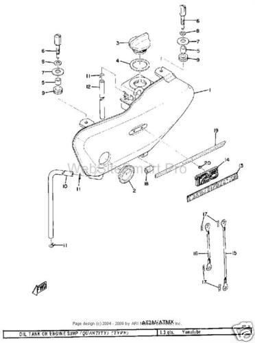 YAMAHA AT2 317-21786-01-71 TANK BADGE NOS 1972-1973 VINTAGE OEM FREE SHIPPING, US $29.77, image 4