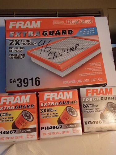 Lot fram tg4967 tough guard oil filter ph4967 extra guard ca3916 air filter