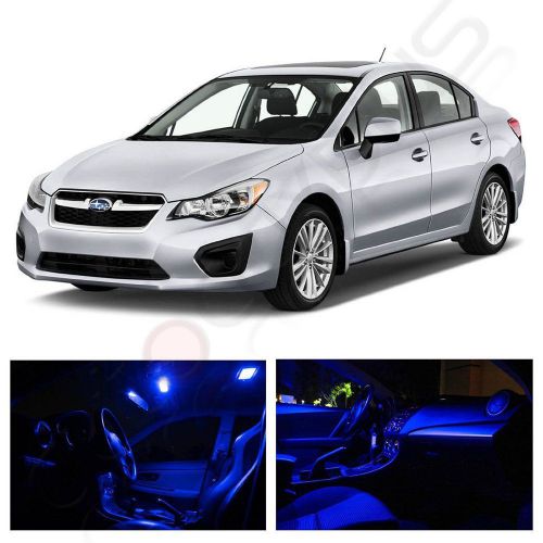 8x super blue smd led lights interior package kit for 2002-2007 subaru impreza