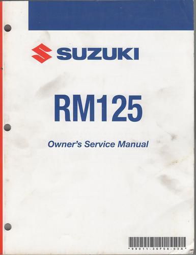 2006 suzuki motorcycle rm125 owners service manual
