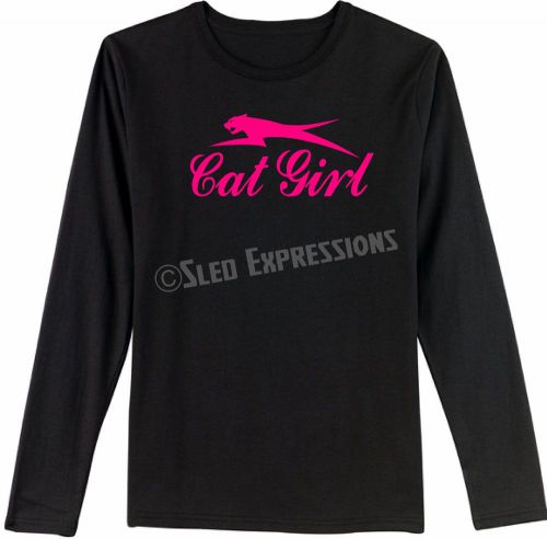 Cat girl arctic cat *choose your color* ladies long sleeve tshirt xf z sno pro