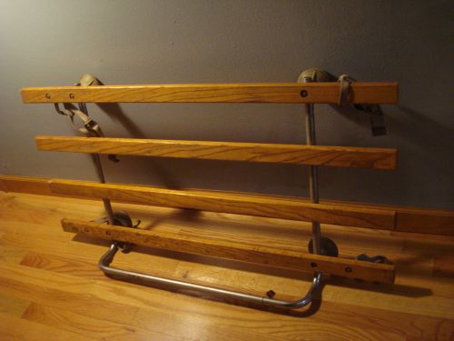 Vintage wood luggage trunk rack carrier