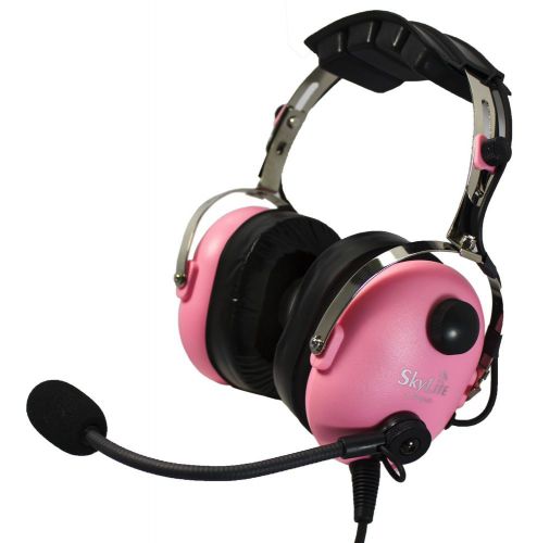 Sl-900mc pink skylite pnr aviation headset ~ mp3 input ~ children/ female pilots