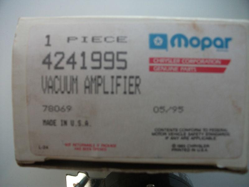 Mopar vacuum amplifier, nos  4241995