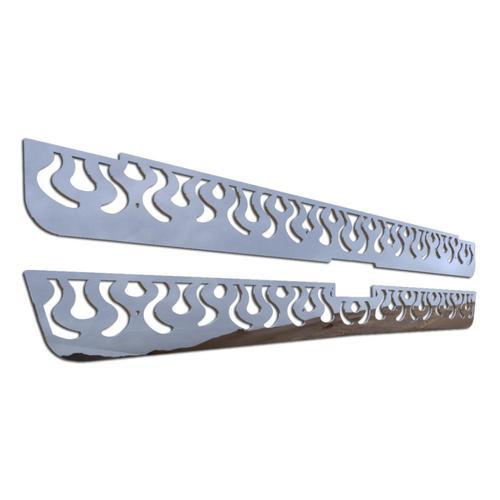 Chevy Silverado 99-00 Stainless Vertical Flame Front Metal Grille Trim Cover, US $79.95, image 2