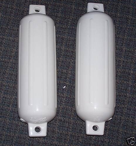 2 boat fenders bumper 30'' x 11'' polyform white premium american made docking